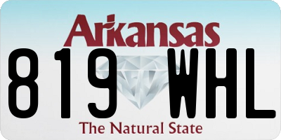 AR license plate 819WHL