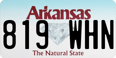 AR license plate 819WHN