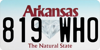 AR license plate 819WHO