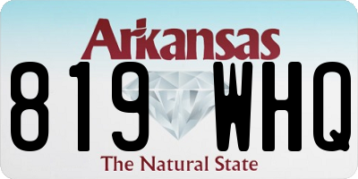 AR license plate 819WHQ