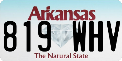 AR license plate 819WHV