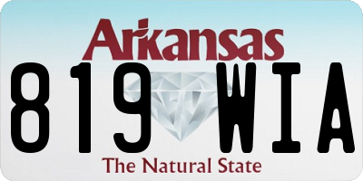 AR license plate 819WIA