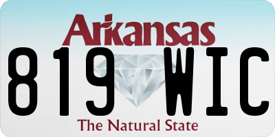 AR license plate 819WIC