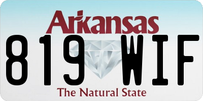 AR license plate 819WIF