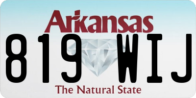 AR license plate 819WIJ