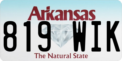 AR license plate 819WIK