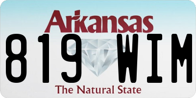 AR license plate 819WIM