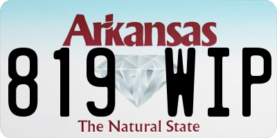 AR license plate 819WIP