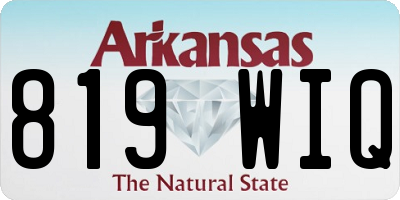 AR license plate 819WIQ