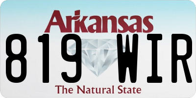 AR license plate 819WIR