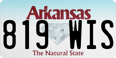 AR license plate 819WIS