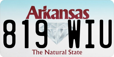 AR license plate 819WIU