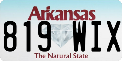 AR license plate 819WIX