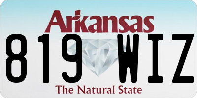 AR license plate 819WIZ