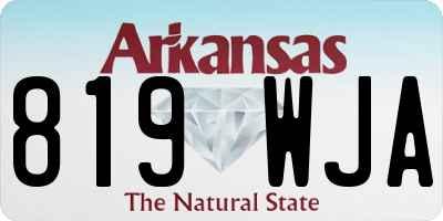 AR license plate 819WJA