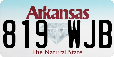 AR license plate 819WJB