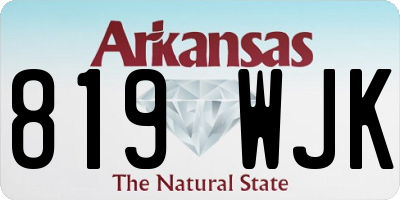 AR license plate 819WJK