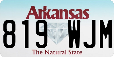 AR license plate 819WJM