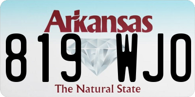 AR license plate 819WJO