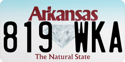 AR license plate 819WKA