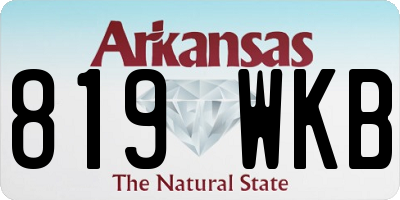 AR license plate 819WKB