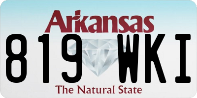 AR license plate 819WKI