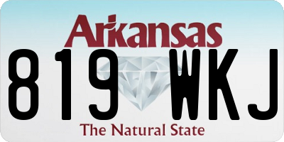 AR license plate 819WKJ