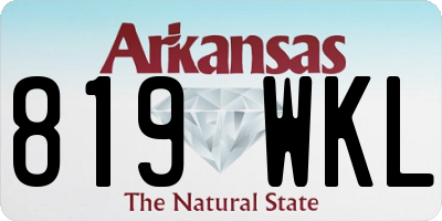 AR license plate 819WKL