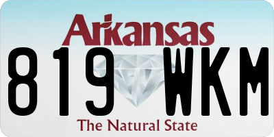 AR license plate 819WKM