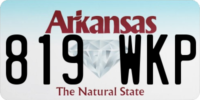AR license plate 819WKP