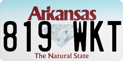 AR license plate 819WKT