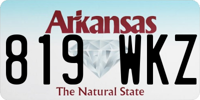 AR license plate 819WKZ