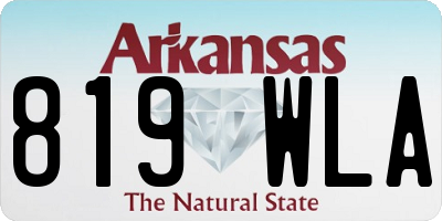 AR license plate 819WLA