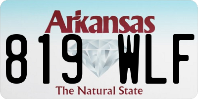 AR license plate 819WLF