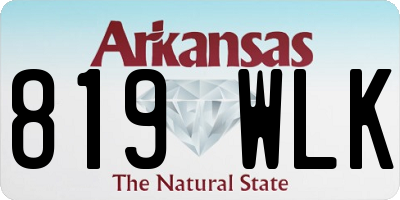 AR license plate 819WLK
