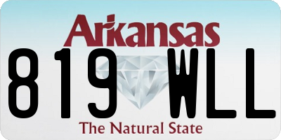 AR license plate 819WLL