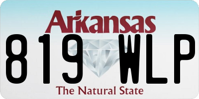 AR license plate 819WLP