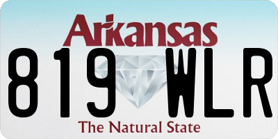 AR license plate 819WLR