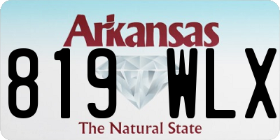 AR license plate 819WLX