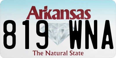 AR license plate 819WNA