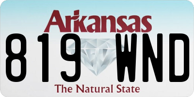AR license plate 819WND