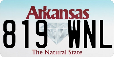 AR license plate 819WNL