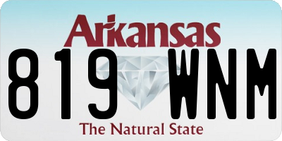 AR license plate 819WNM