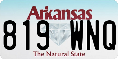 AR license plate 819WNQ