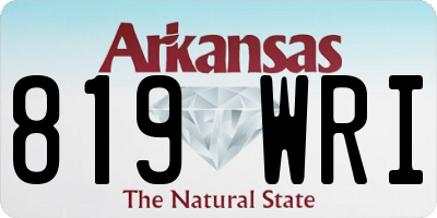 AR license plate 819WRI