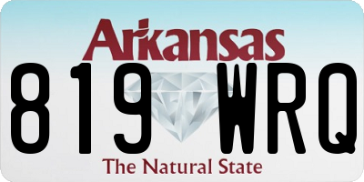 AR license plate 819WRQ