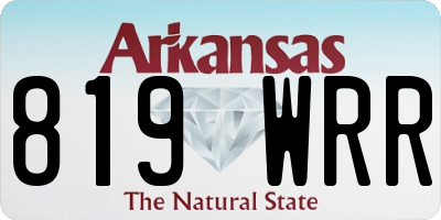 AR license plate 819WRR