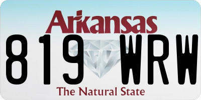 AR license plate 819WRW