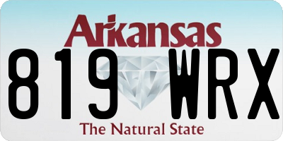 AR license plate 819WRX