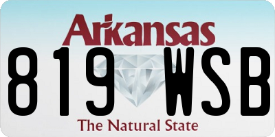 AR license plate 819WSB